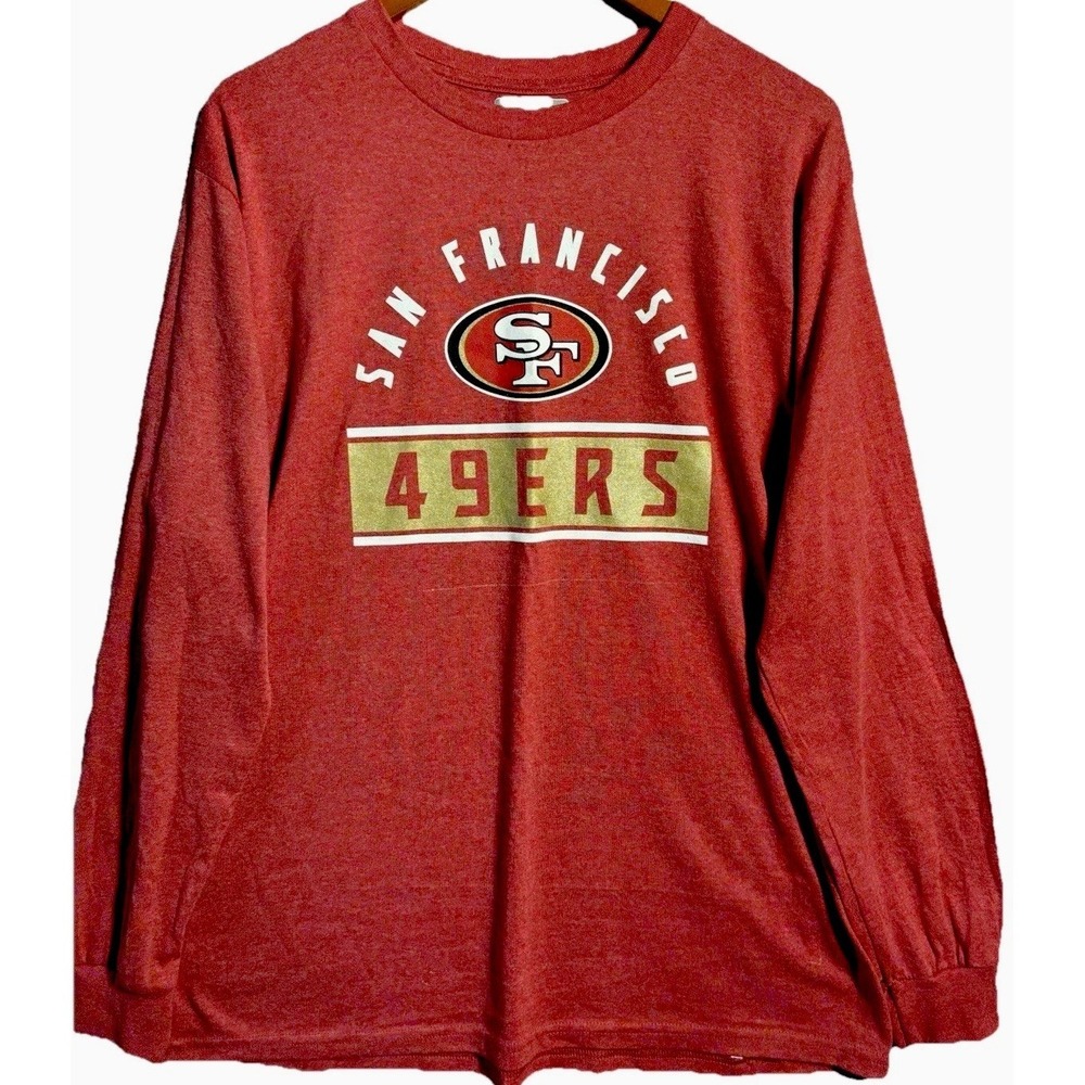 San Francisco 49ers Longsleeve Shirt‎ Mens Size XL Red Gold Fantatics Pullover
